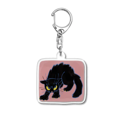 黒猫　憤怒 Acrylic Key Chain