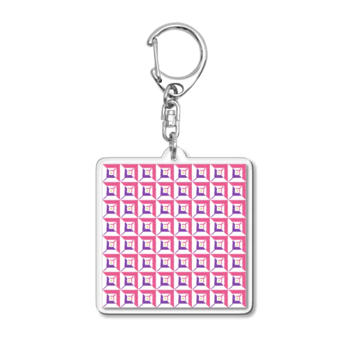 🇵🇹リスボンのアズレージョ #9（ブーゲンビレア） Acrylic Key Chain