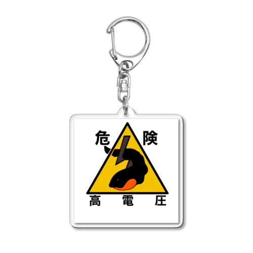 高電圧注意 Acrylic Key Chain