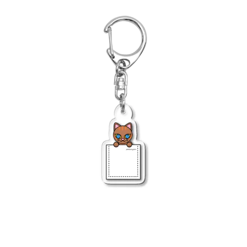 ねこ　pokenyan　ミケにゃん Acrylic Key Chain