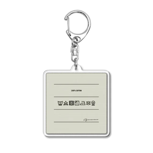 Garment Tag Acrylic Key Chain