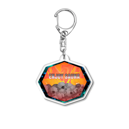 ENJOY SAUNA Acrylic Key Chain