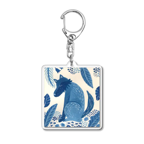 青い犬 Acrylic Key Chain