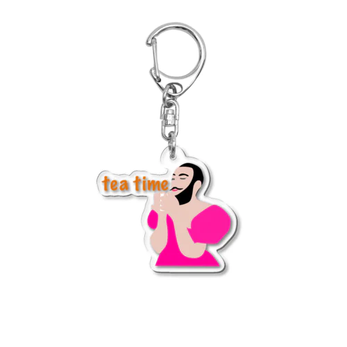 tea time Acrylic Key Chain