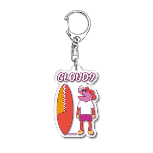 シュリンプ サーフボード【CLOUD9】 アクリルキーホルダー