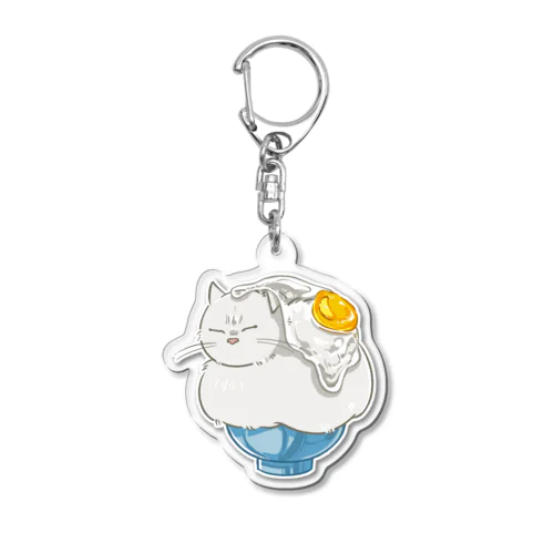 卵かけご飯キャット Acrylic Key Chain