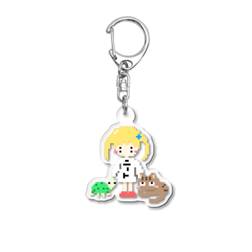 猫と亀とニート Acrylic Key Chain