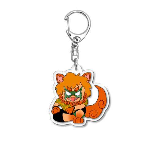 シーサーオレンジ Acrylic Key Chain