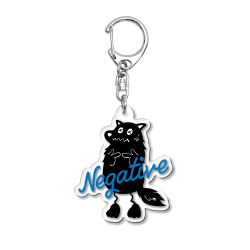 ネガティブ犬（小型用） Acrylic Key Chain