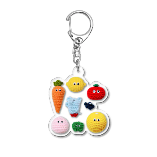 ねずみどんちゃん騒ぎ Acrylic Key Chain