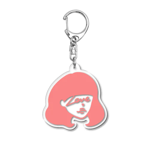 ラヴ子 pink Acrylic Key Chain