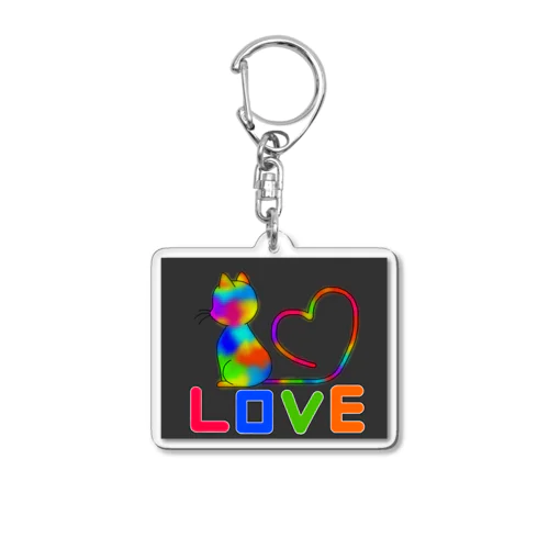 LOVE CAT Acrylic Key Chain