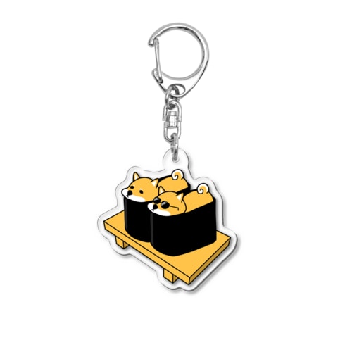 しばいぬの軍艦巻きグラサンVer Acrylic Key Chain