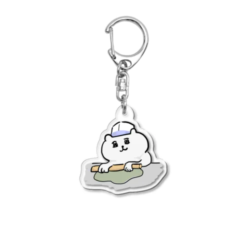 蕎麦打ち猫 Acrylic Key Chain