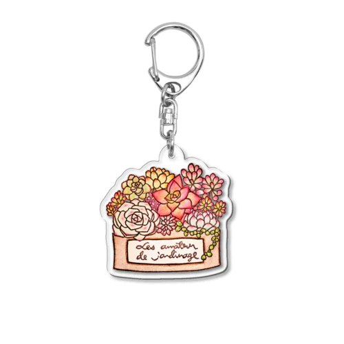 多肉寄せ植え Acrylic Key Chain