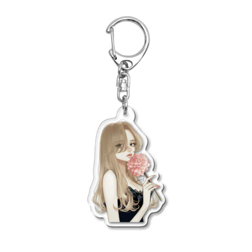 dahlia2 Acrylic Key Chain