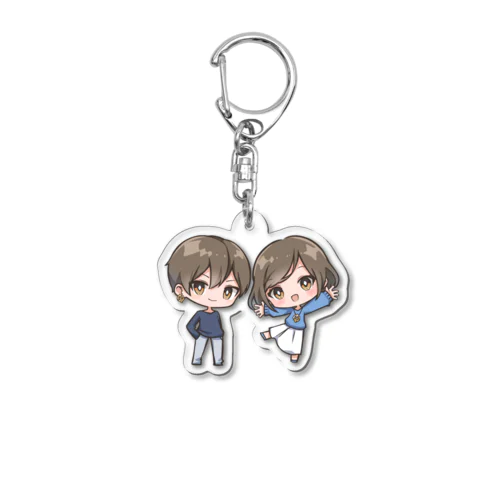 しらたまくんともなかちゃん Acrylic Key Chain