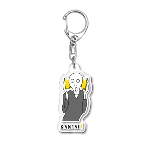  名画 × BEER（ムンクの叫び） Acrylic Key Chain