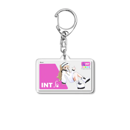 INT cute girl（ピンク） Acrylic Key Chain