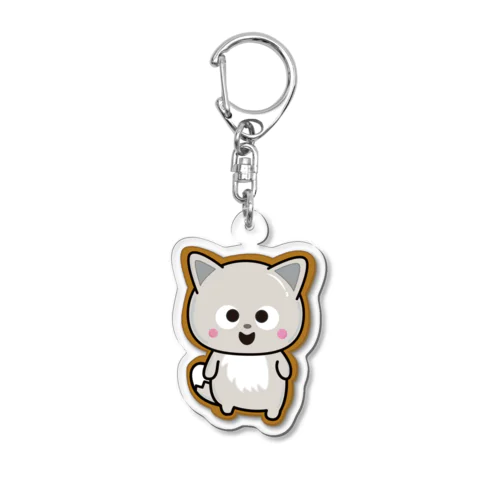 三つ子のきつねこ Acrylic Key Chain