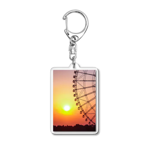 夕陽と観覧車 Acrylic Key Chain