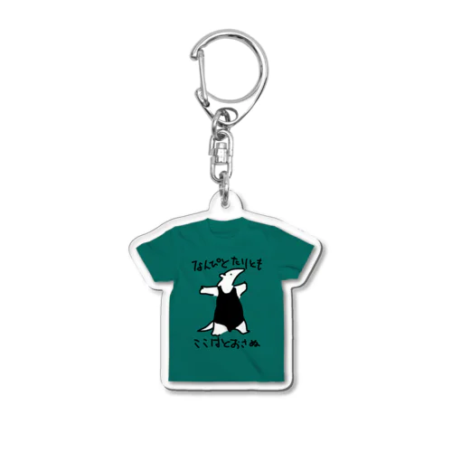 通さぬミナミコアリクイTシャツ【緑】 Acrylic Key Chain