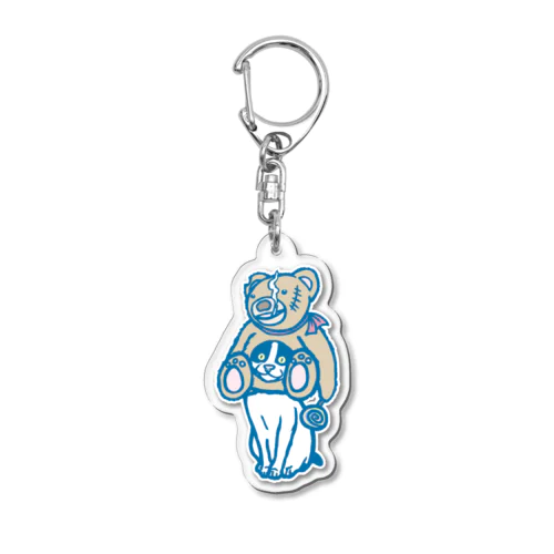 テディベア猫 Acrylic Key Chain