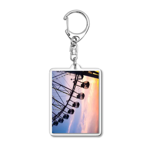 夕焼け空にシルエット Acrylic Key Chain