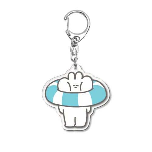 浮き輪うさちゃん Acrylic Key Chain