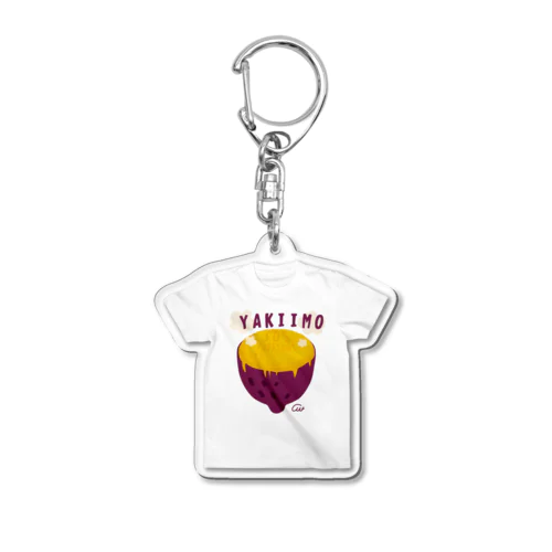 焼き芋 食べ過ぎ*Tシャツ型 Acrylic Key Chain
