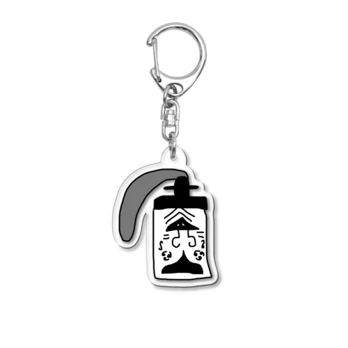 神の客人お面 Acrylic Key Chain