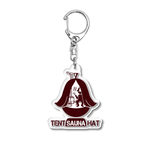 Tent SAUNA Hat Acrylic Key Chain