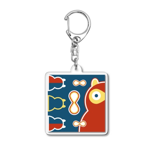 たぬきケーキのコンポジションkey_01 Acrylic Key Chain