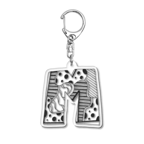 M Acrylic Key Chain