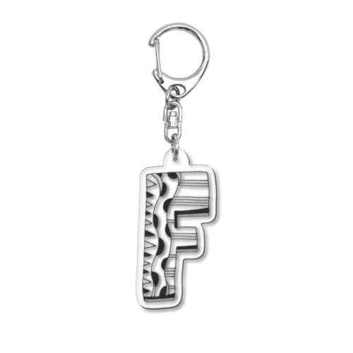 F Acrylic Key Chain