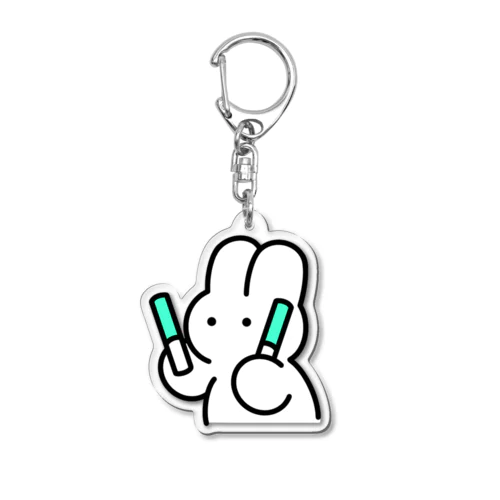 うさぎちゃんペンライト(エメラルドグリーン) Acrylic Key Chain