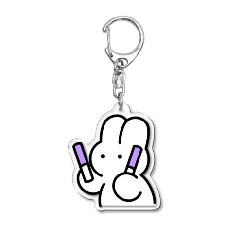 うさぎちゃんペンライト(紫) Acrylic Key Chain