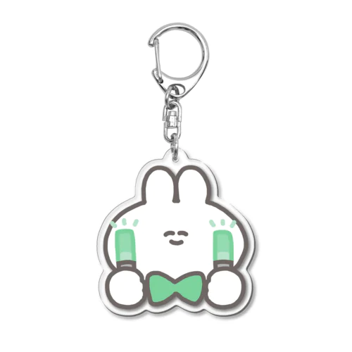 メンカラうさちゃん　緑 Acrylic Key Chain