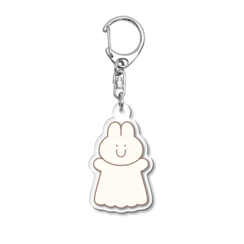 おばけのうさぎ　色付きアクキー Acrylic Key Chain