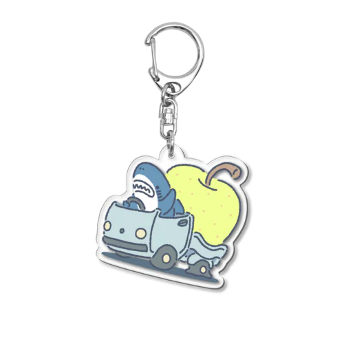 巨大梨を収穫したサメ Acrylic Key Chain