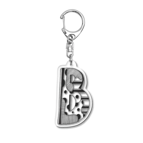 B Acrylic Key Chain