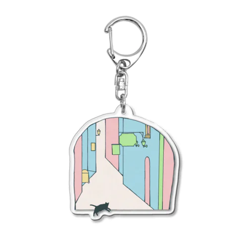 ねこ　惹かれて Acrylic Key Chain