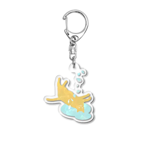 ねこ　心配ないよ Acrylic Key Chain