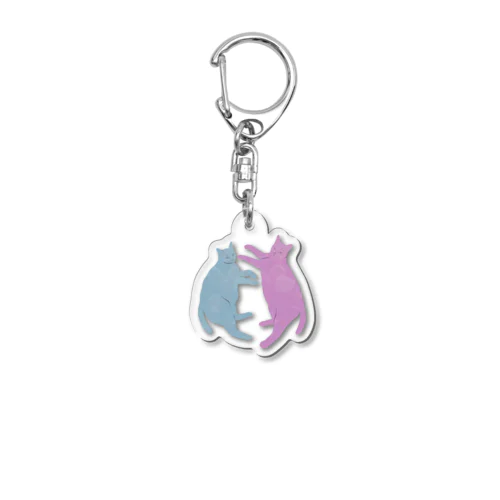 ねこ　ふたりで Acrylic Key Chain