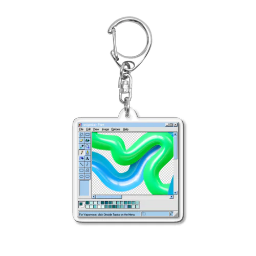 wave Acrylic Key Chain