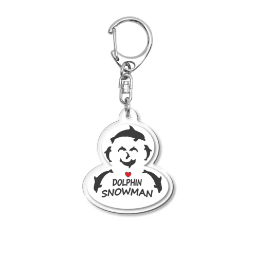 イルカの雪だるま Acrylic Key Chain