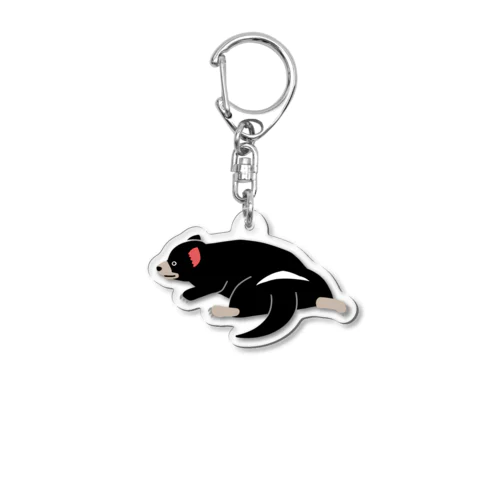 寝そべるタスデビちゃん Acrylic Key Chain