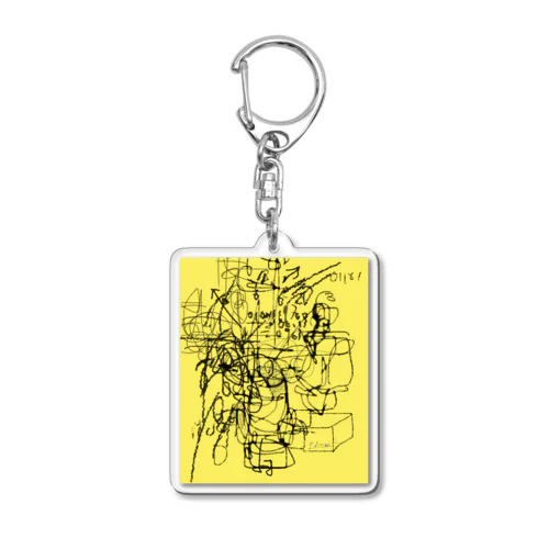 Mathematics Yellow Acrylic Key Chain