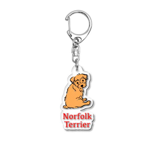 ふりむき犬ドット Acrylic Key Chain