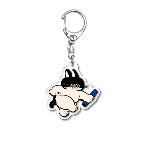 バトンタッチ猫★ぽんちゃん(青組) Acrylic Key Chain